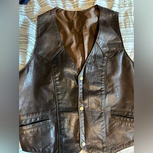 “leather” vest